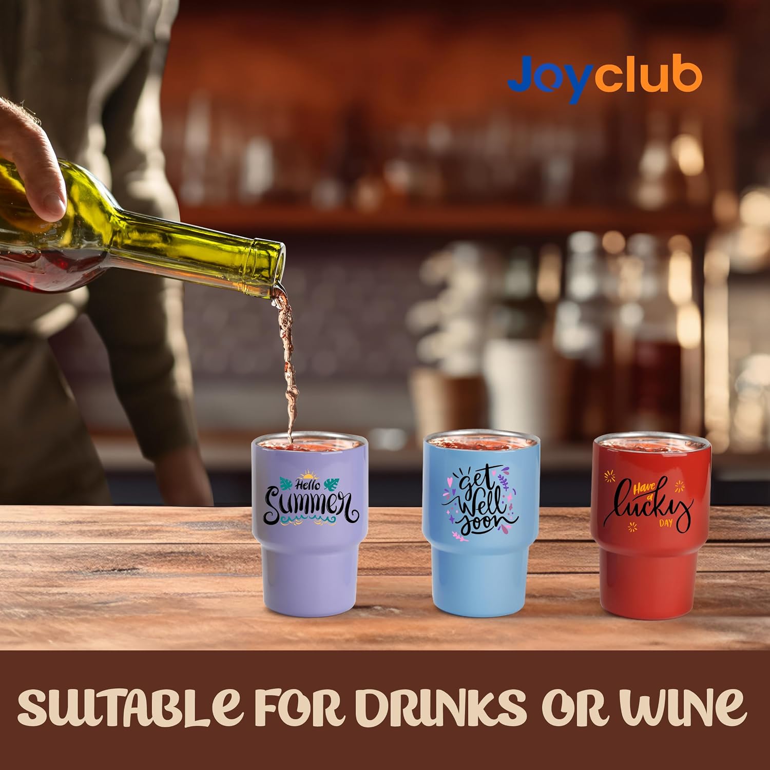 3 oz Mini Sublimation Shot Tumbler with Lid & Straw – Colored Stainless Steel