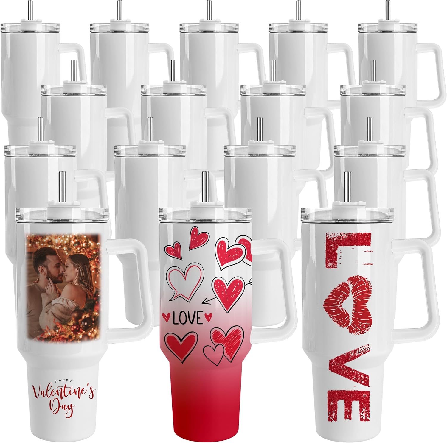 40 OZ Sublimation Tumblers with Handle