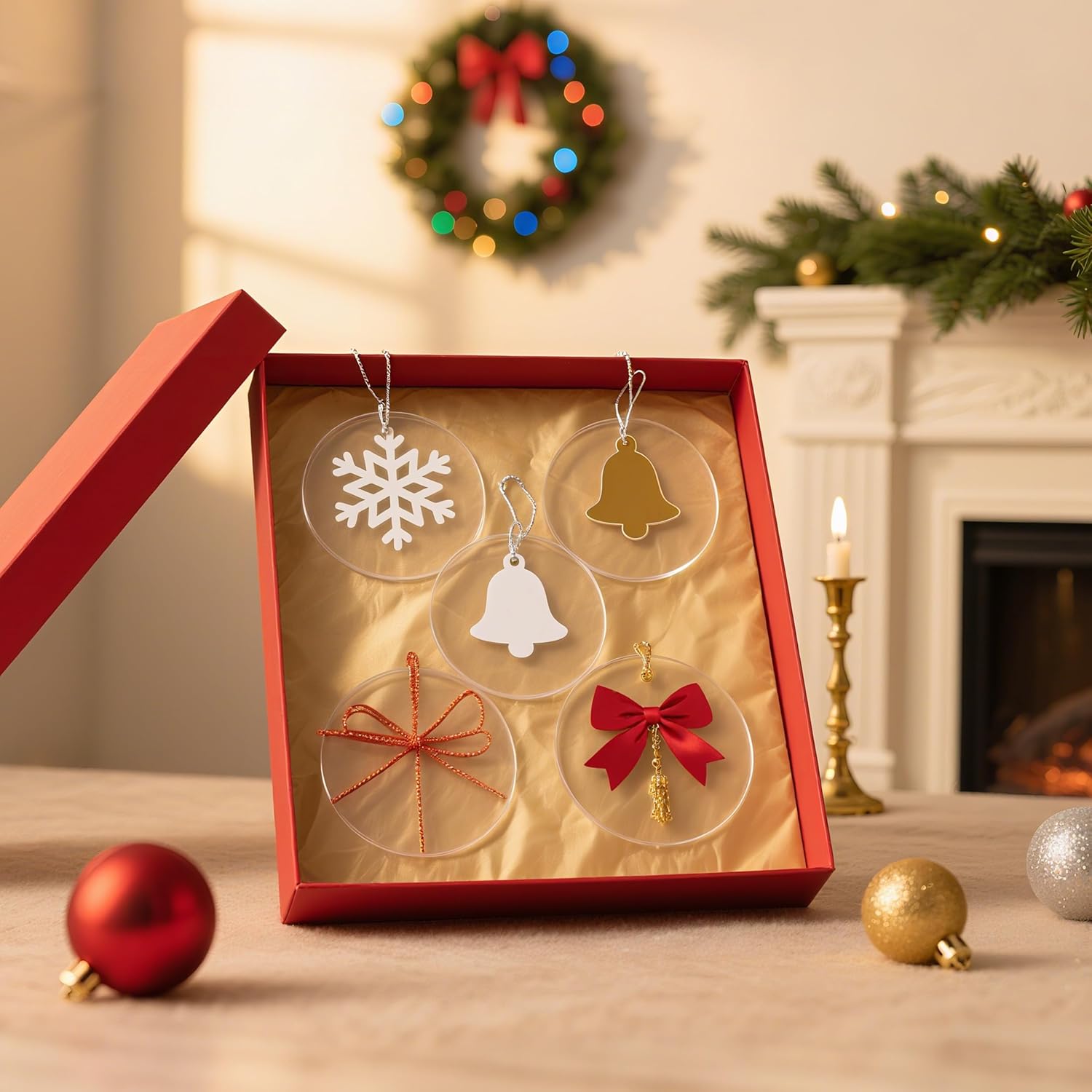 3" Clear Acrylic Ornament Blanks – Round Christmas Ornaments
