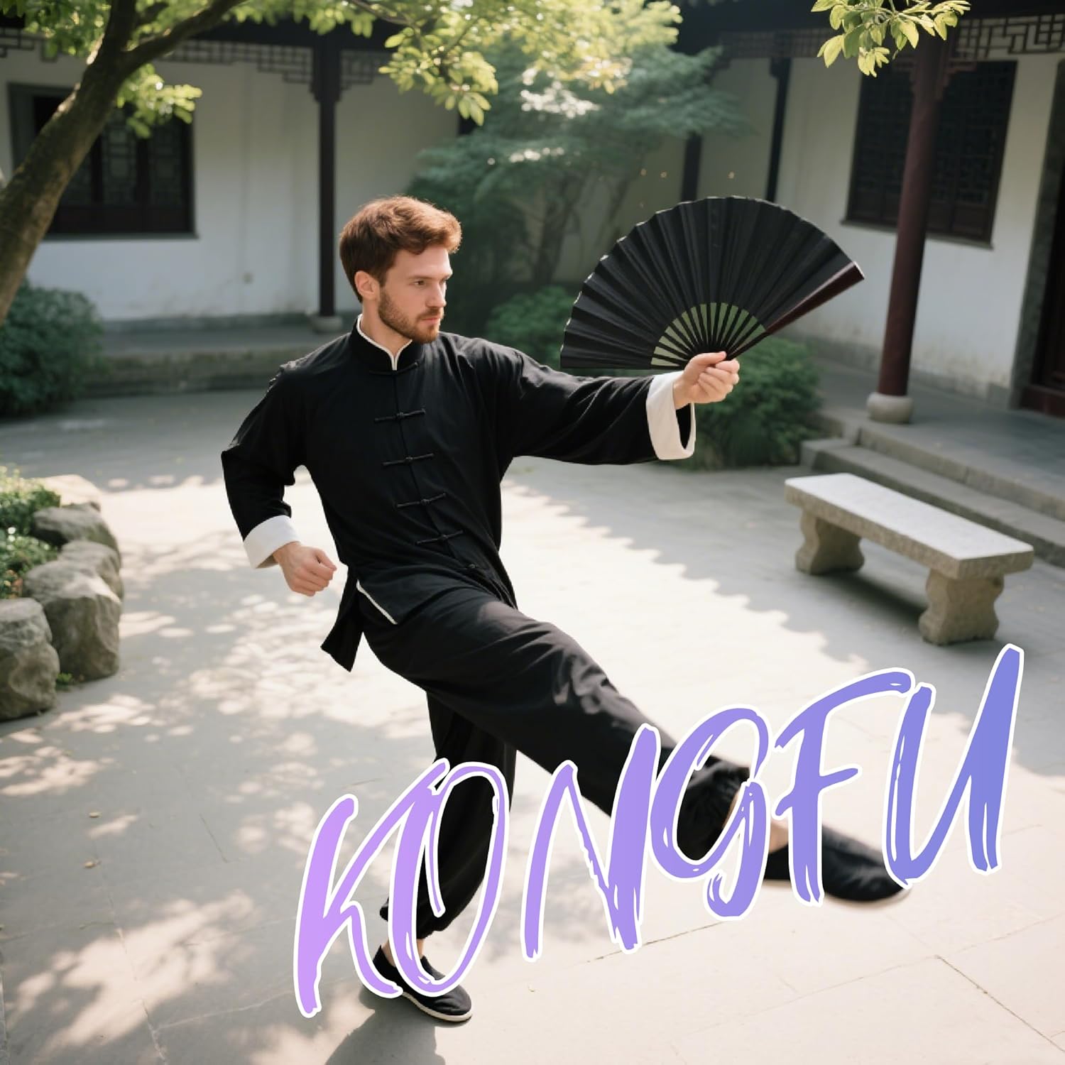 Joyclub 2 Pack Large Clapping Fans - Black