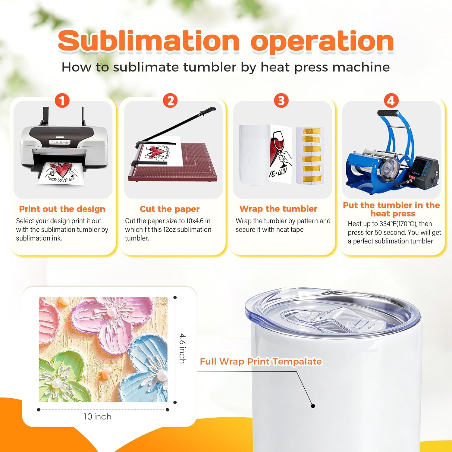 10-Pack 12 oz Sublimation Wine Tumblers – Insulated Stainless Steel with Lids