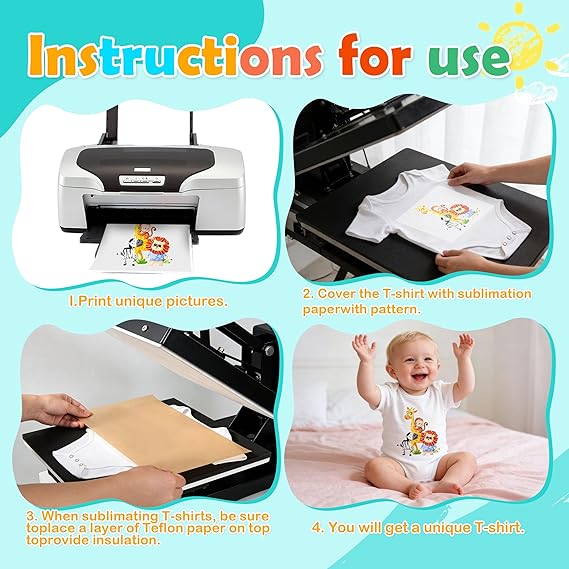 10 PCS Sublimation Baby Bodysuits Blanks Bulk Newborn Onesie Infant Romper for Heat Transfer 0–9 Months