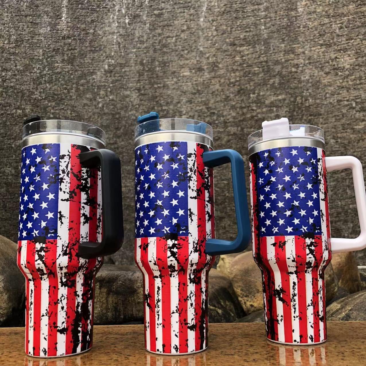 40 Oz Water Bottle for Stainless Steel Tumbler (White Handle)