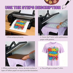 5PCS Unisex Sublimation Blank T-Shirts – Polyester Crew Neck Short Sleeve - Purple