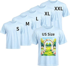 5PCS Unisex Sublimation Blank T-Shirts – Polyester Crew Neck Short Sleeve - Blue