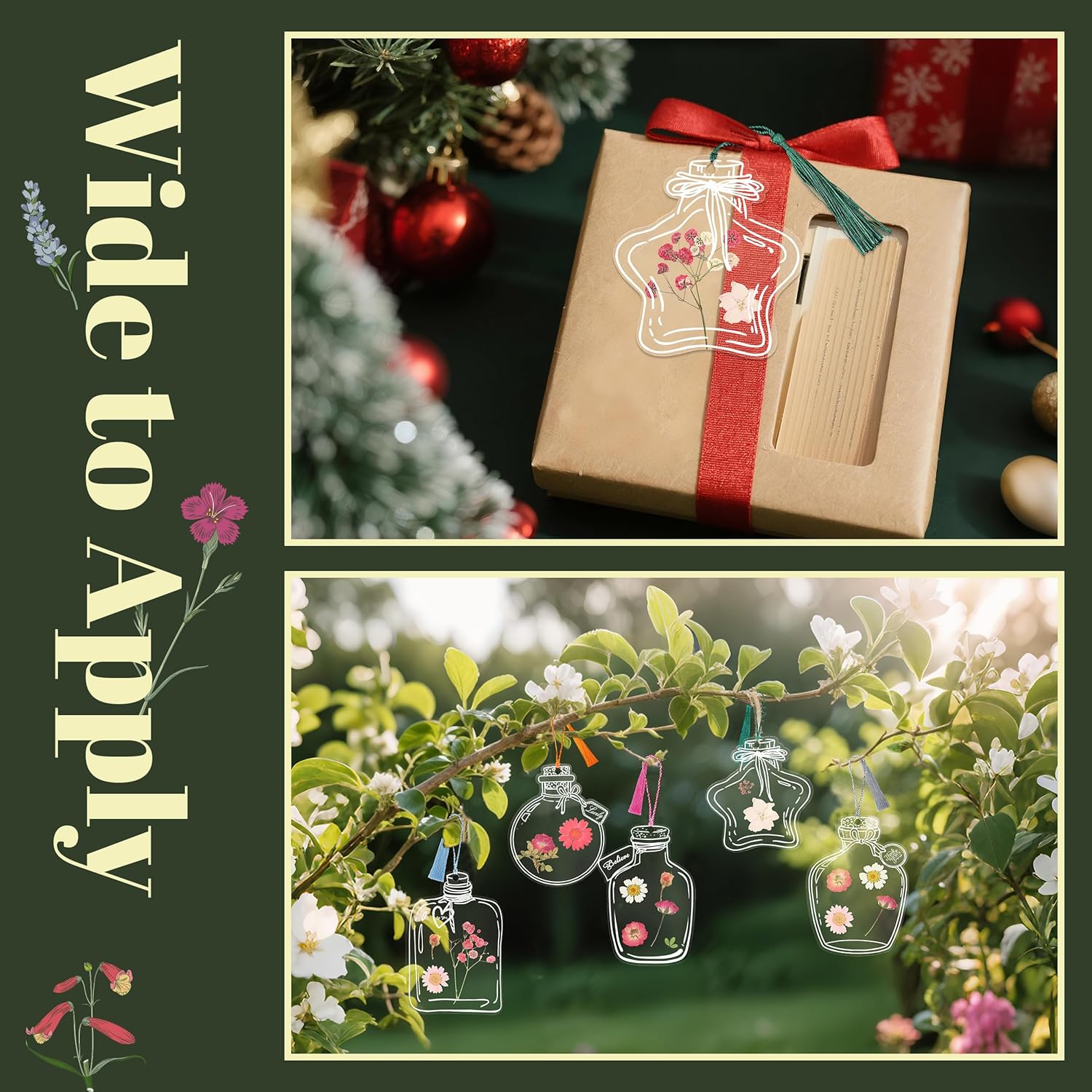 20PCS DIY Dried Flower Bookmark Kit