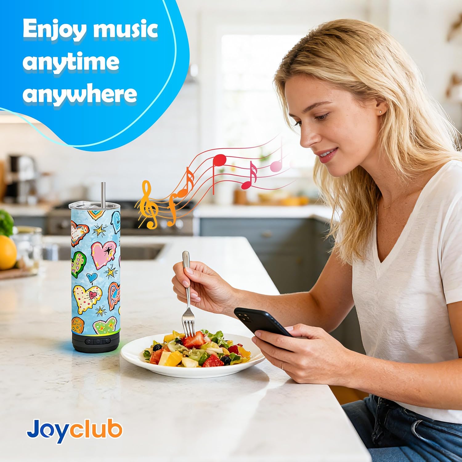 10 Pack 20oz Sublimation Speaker Tumblers Bluetooth Stainless Steel Cups for DIY Custom Gifts