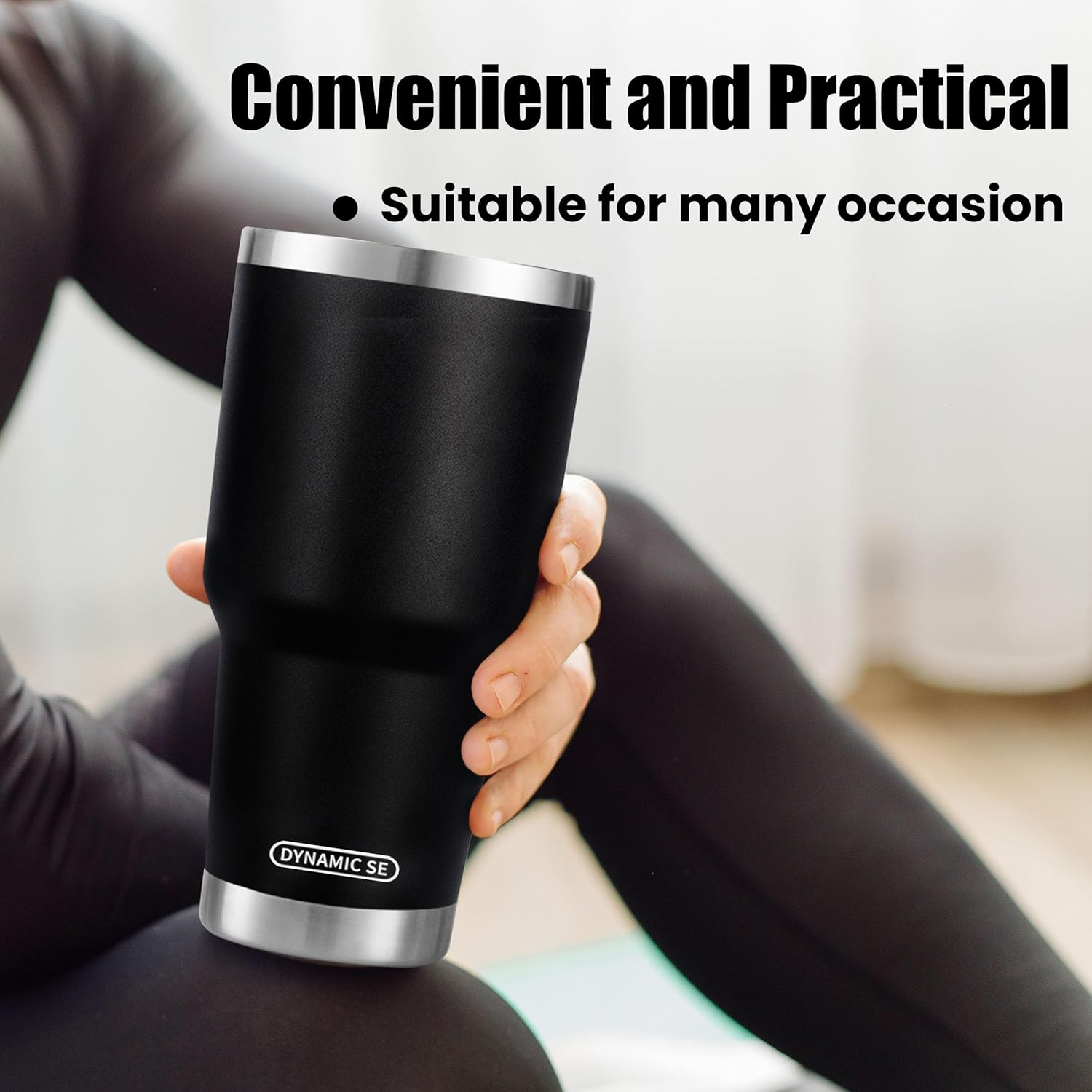 30 oz Black Stainless Steel Tumbler