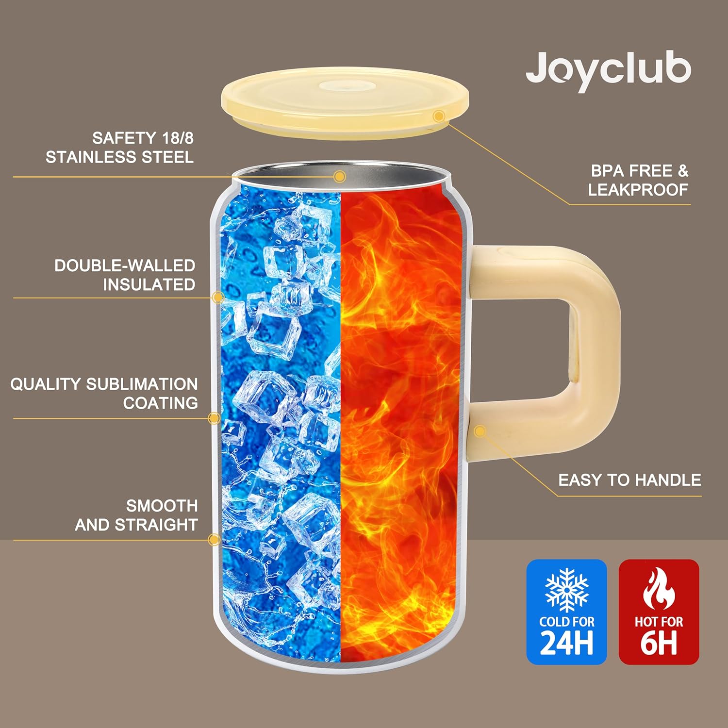 4 Pack 16oz Kids Sublimation Tumblers Blanks with Handle