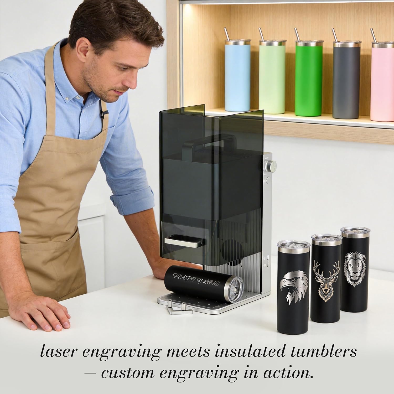 20oz Skinny Tumblers Bulk 10 Pack – Black Stainless Steel Engraving Blanks with Lids, Straws & Gift Box