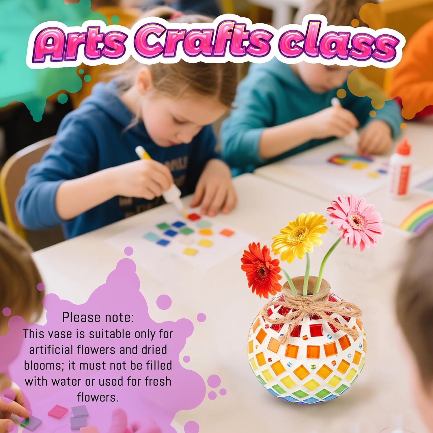 Mosaic Vase Craft Kit – DIY Handmade Project