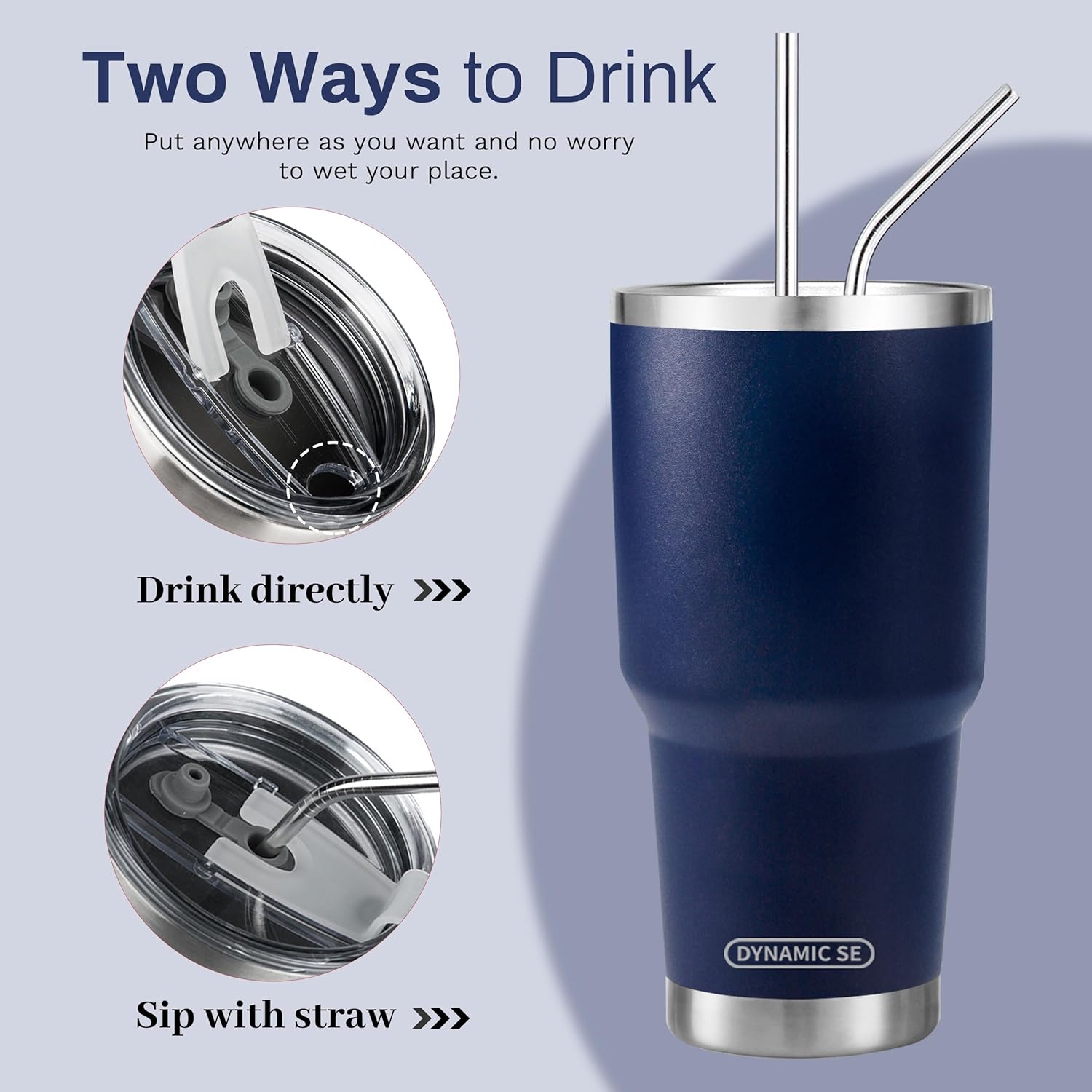 30 oz Navy Stainless Steel Tumbler