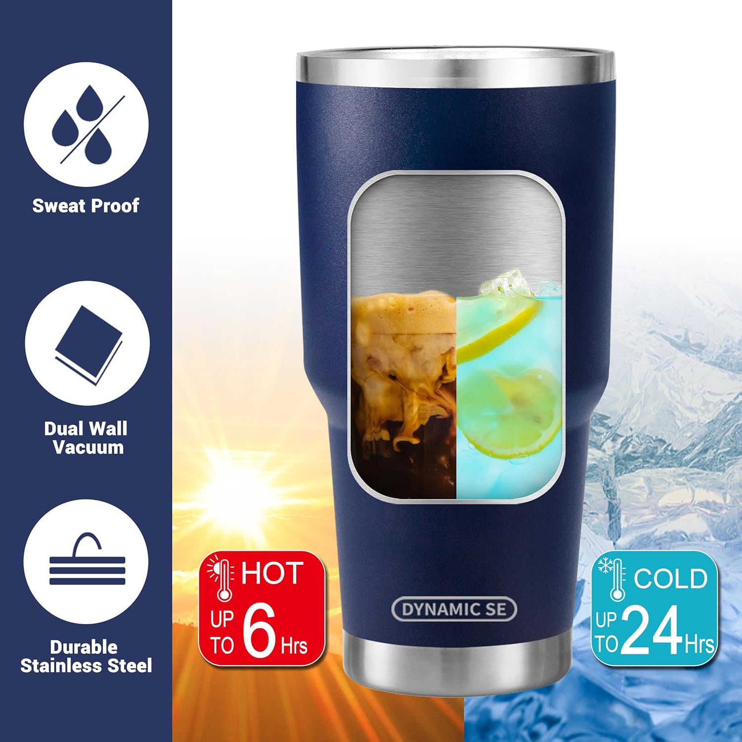 30 oz Navy Stainless Steel Tumbler