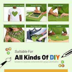5PCS Unisex Sublimation Blank T-Shirts – Polyester Crew Neck Short Sleeve - Green