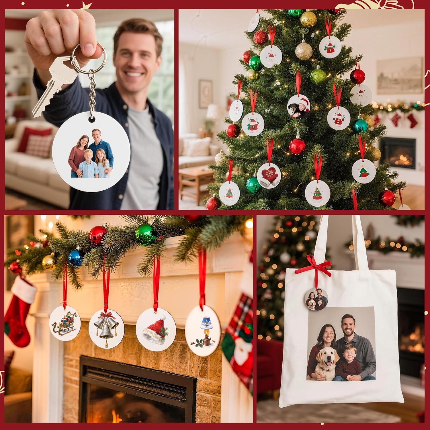 3" Sublimation MDF Ornament Blanks – Round Double-Sided Christmas Ornaments