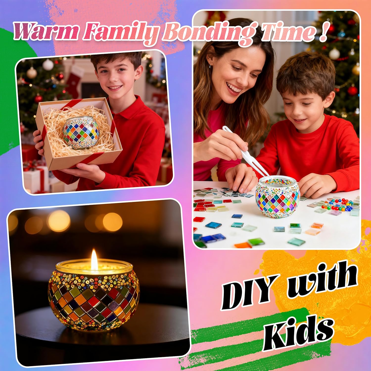 DIY Mosaic Candle Holder Kit
