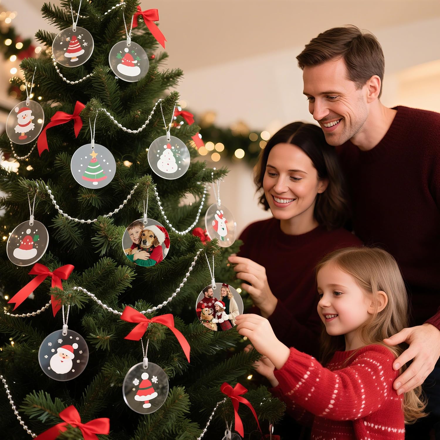 3" Clear Acrylic Ornament Blanks – Round Christmas Ornaments