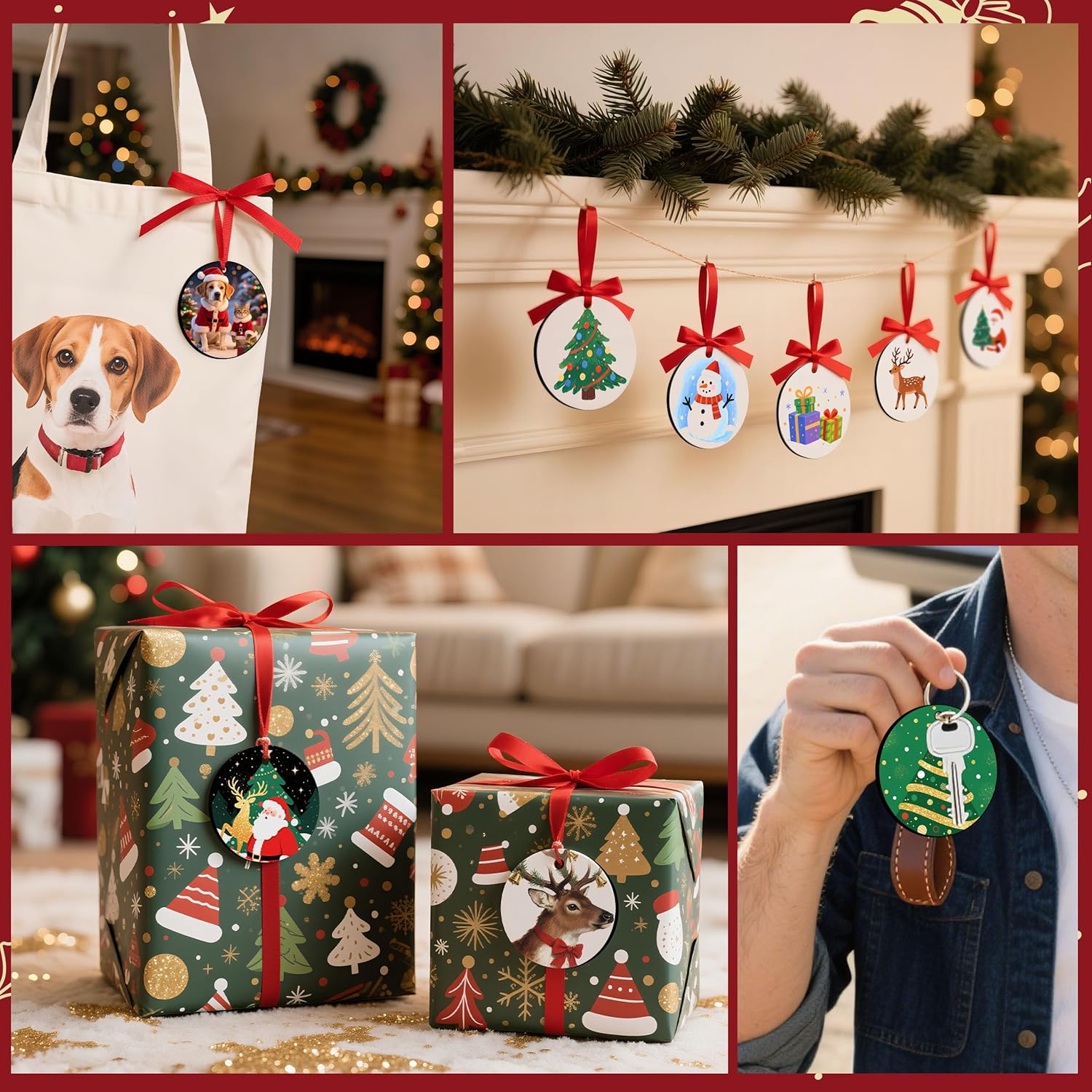 3" Sublimation MDF Ornament Blanks – Round Double-Sided Christmas Ornaments