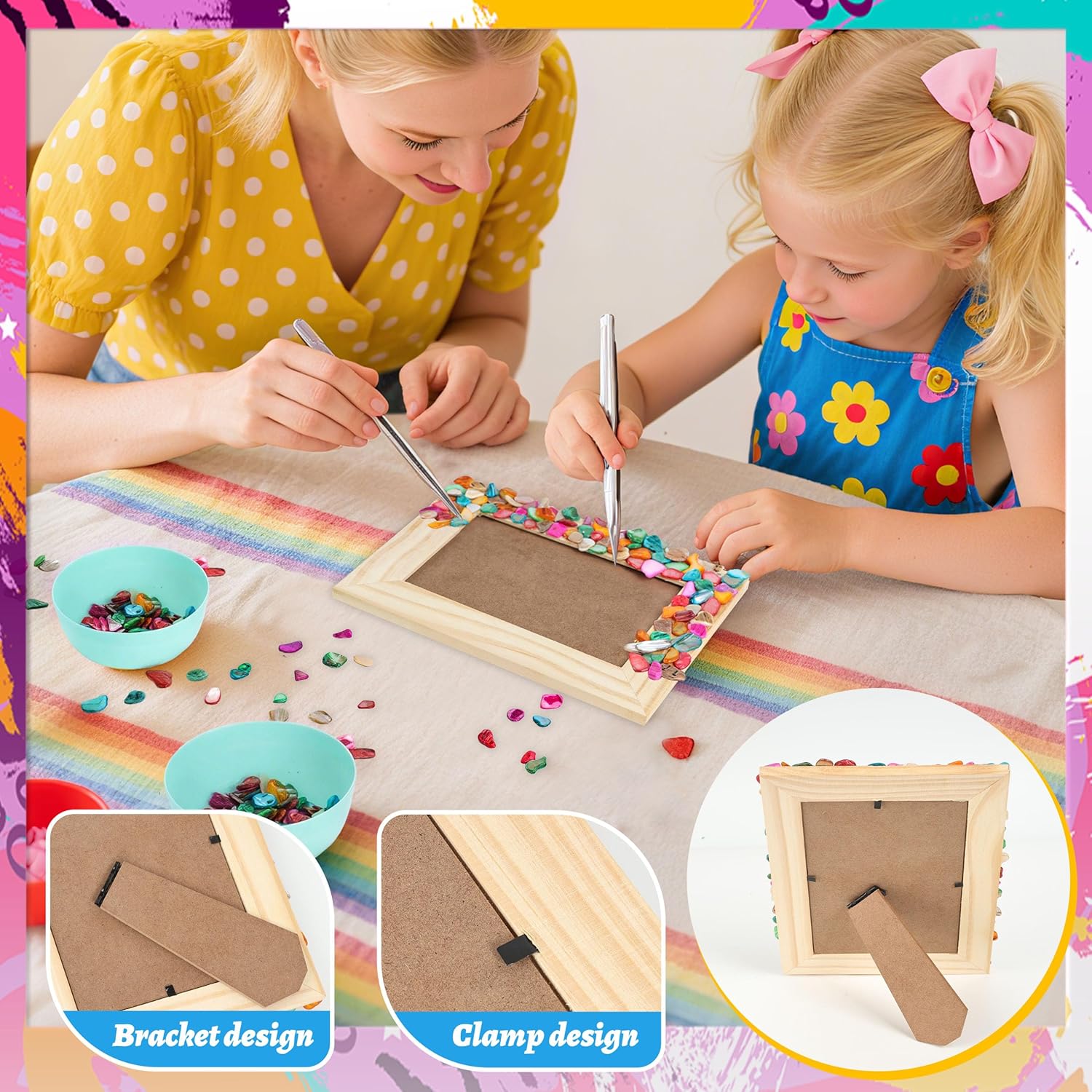 Mosaic Photo Frame Craft Kit – Handmade Gift for Kids 6–12