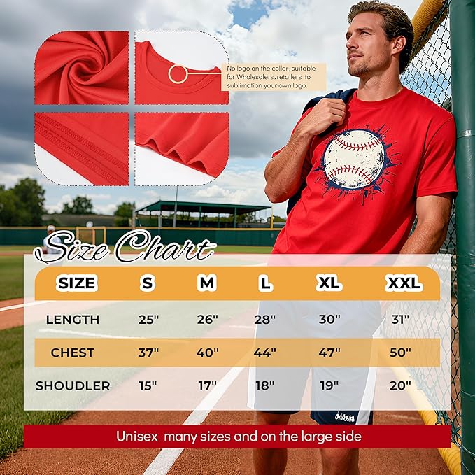 5 PCS Unisex Sublimation Blanks Bulk Polyester T Shirts - red