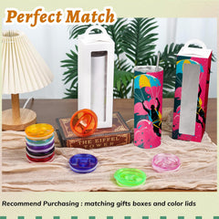 16-Pack 20 oz Skinny Straight Sublimation Tumblers Blanks – Flat Edge with Lids & Straws No Gift Boxes