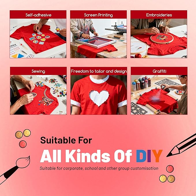 5 PCS Unisex Sublimation Blanks Bulk Polyester T Shirts - red
