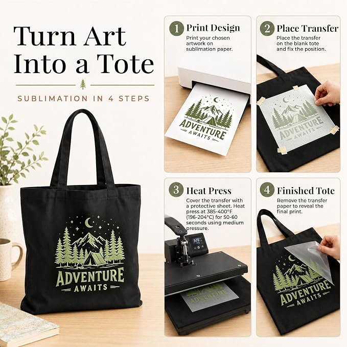 20 Pack Canvas Tote Bags Bulk – 13 x 15 Inch, Black