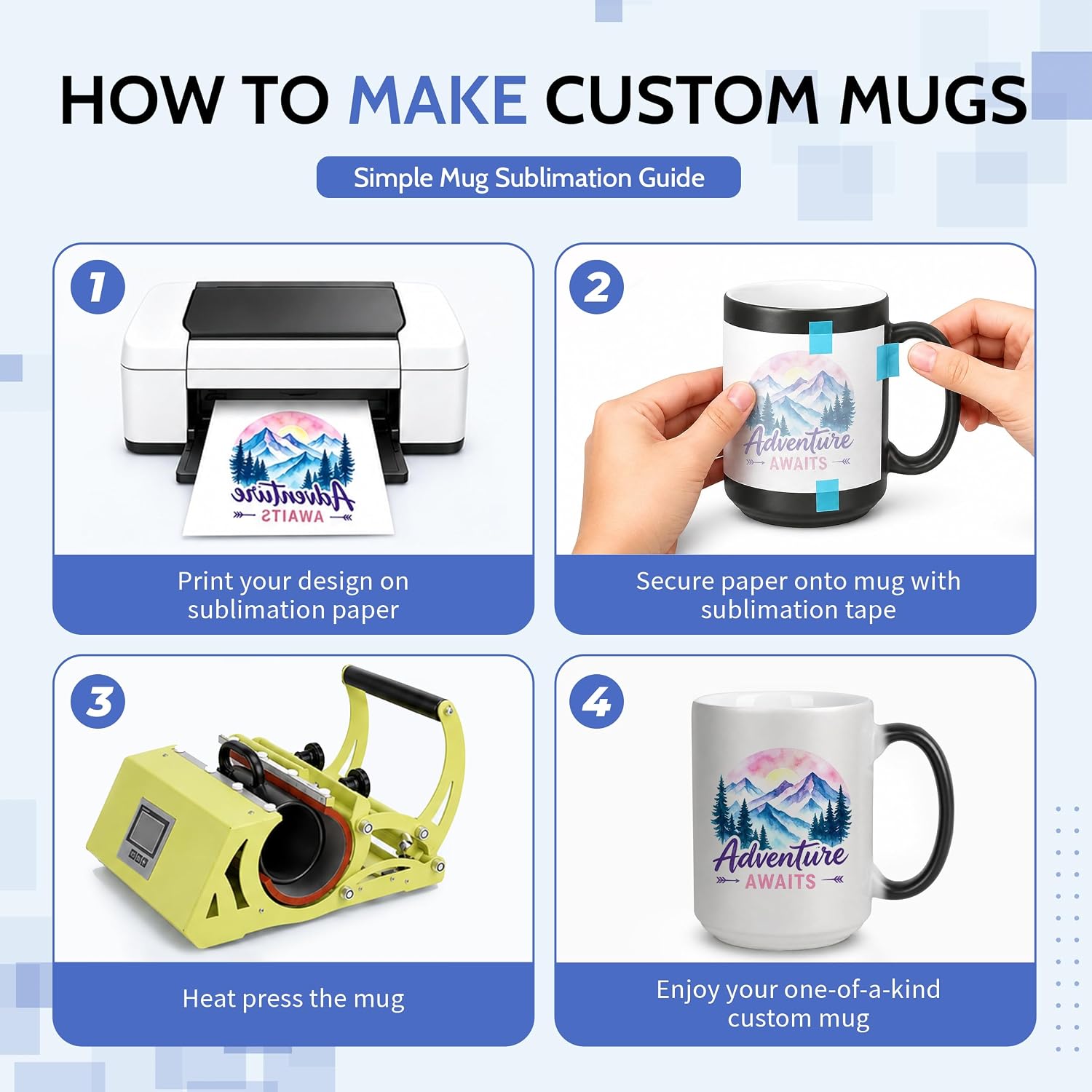 12 Pack 15 oz Color Changing Sublimation Mugs – Ceramic Blanks