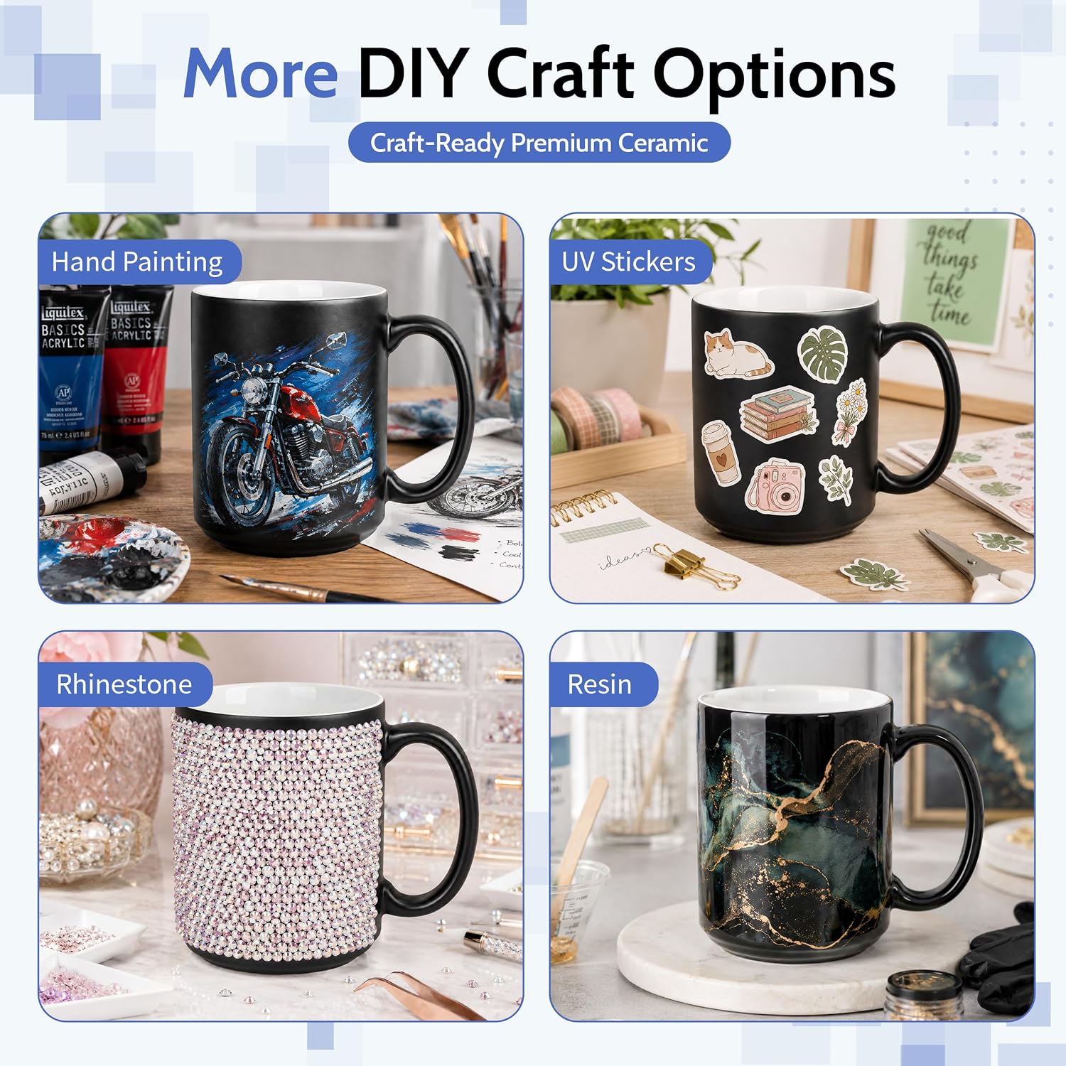 12 Pack 15 oz Color Changing Sublimation Mugs – Ceramic Blanks