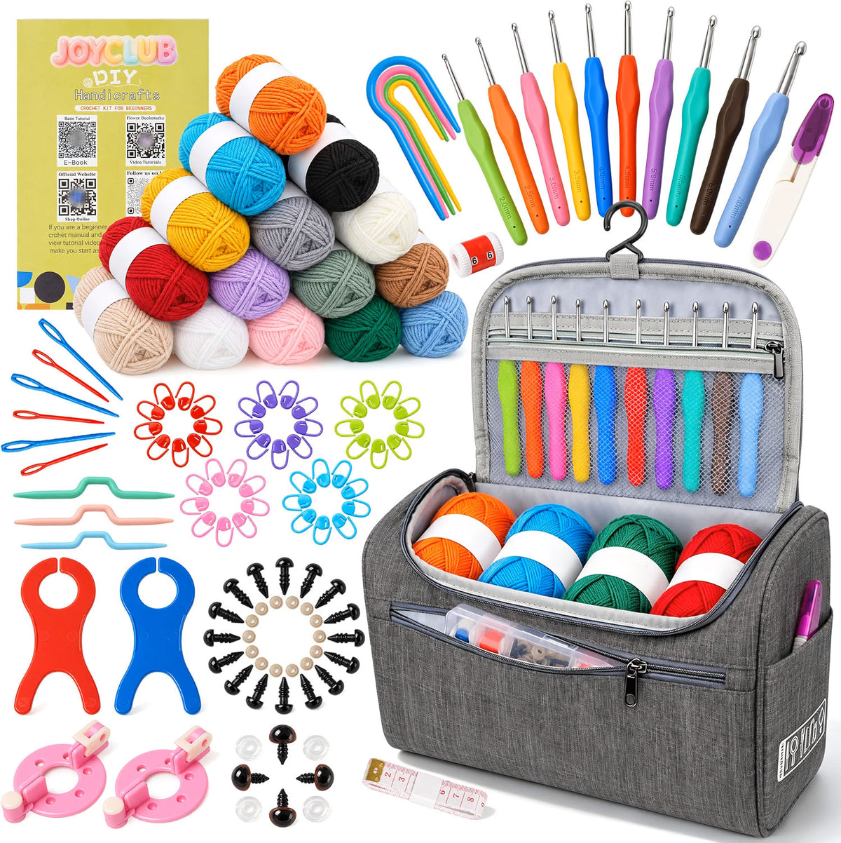 Crochet Kit for Beginners Adults, Beginner-Friendly, Complete Set