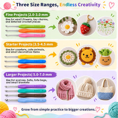 Crochet Kit for Beginners Adults, Beginner-Friendly, Complete Set