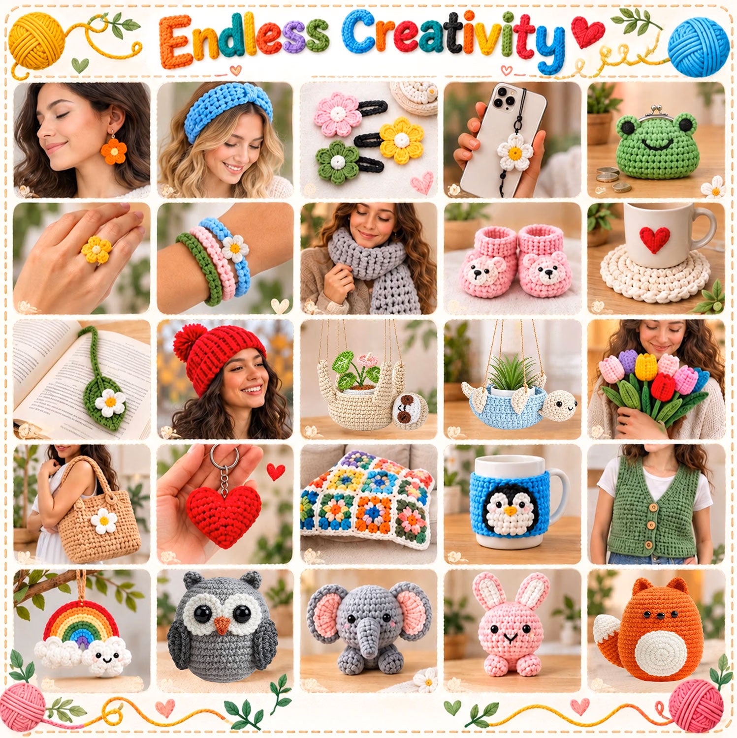 Crochet Kit for Beginners Adults, Beginner-Friendly, Complete Set