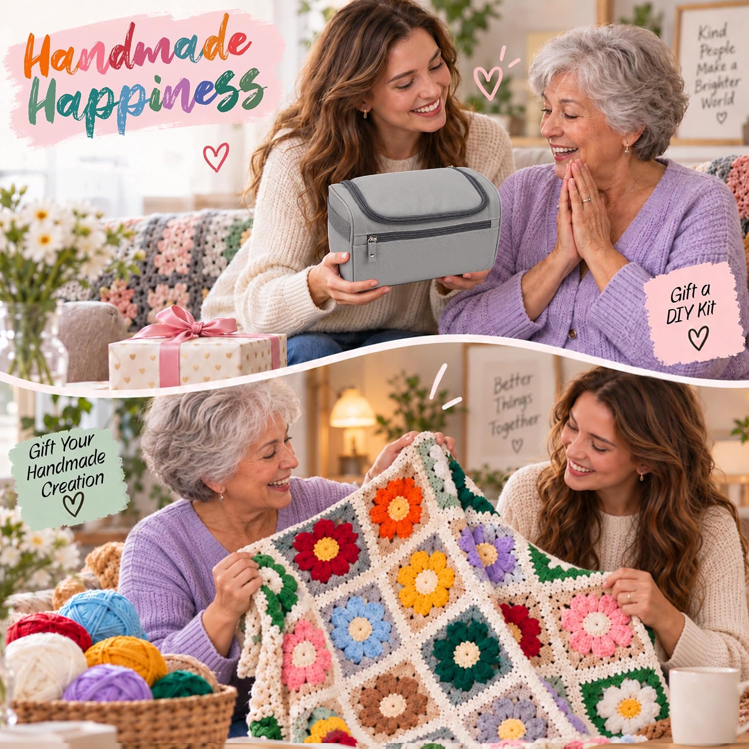Crochet Kit for Beginners Adults, Beginner-Friendly, Complete Set