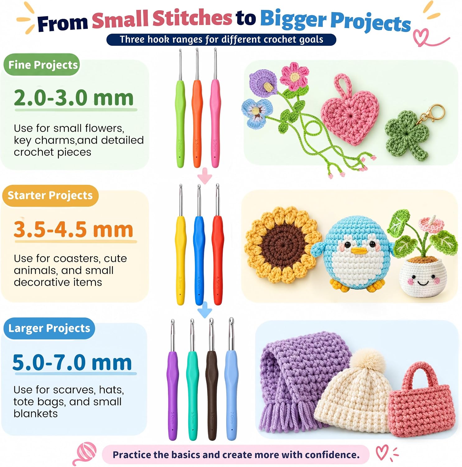Crochet Kit for Beginners Adults, Beginner-Friendly, Complete Set