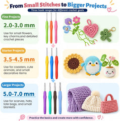 Crochet Kit for Beginners Adults, Beginner-Friendly, Complete Set