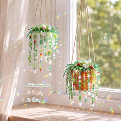 Beaded Plant Kit Fake Plants with Crystal Beads and Instruction