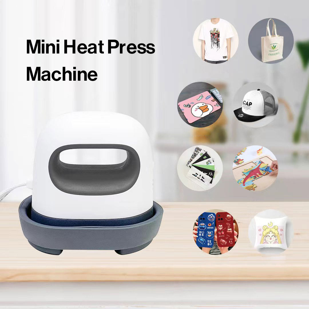 Mini presse à chaud, machine à repasser portable à 3 modes de chauffage pour T-shirt, sacs fourre-tout (prise américaine 110V)