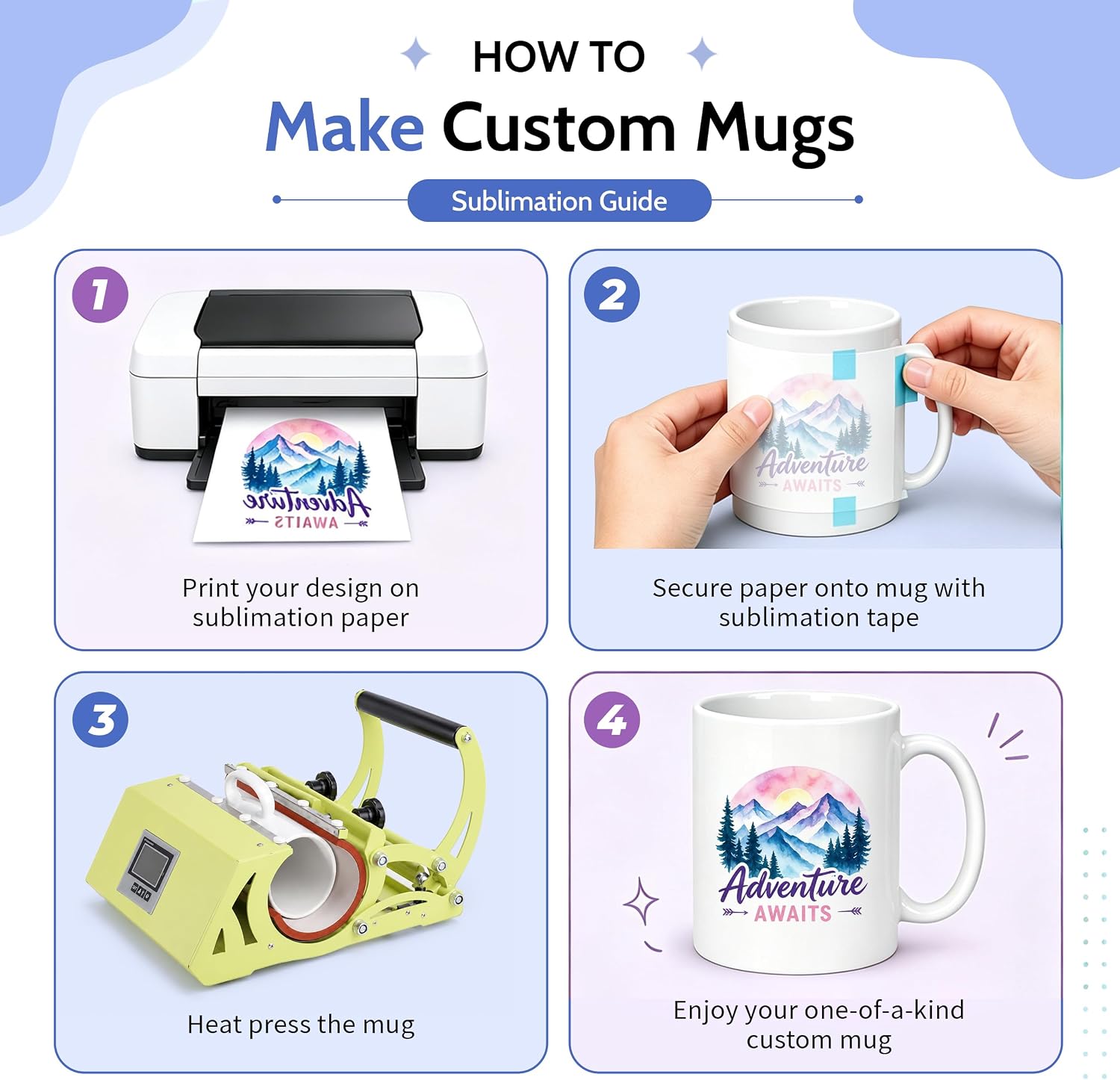 11 oz Sublimation Mugs – 12 Pack White Ceramic Mugs