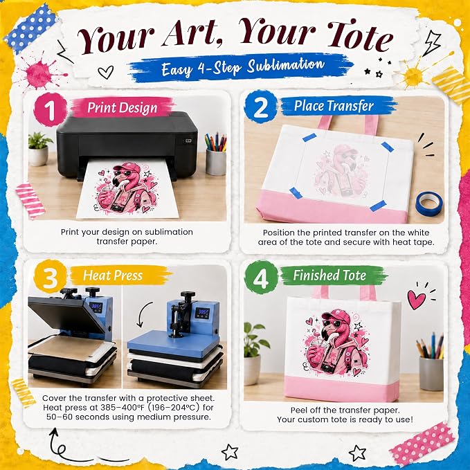 10 Pack Large Canvas Tote Bags Bulk for Daily Use Group Team - Pink