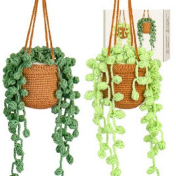 Crochet Kit for Beginners – DIY Potted Plant Crochet Set, Starter Knitting Kit for Adults and Kids