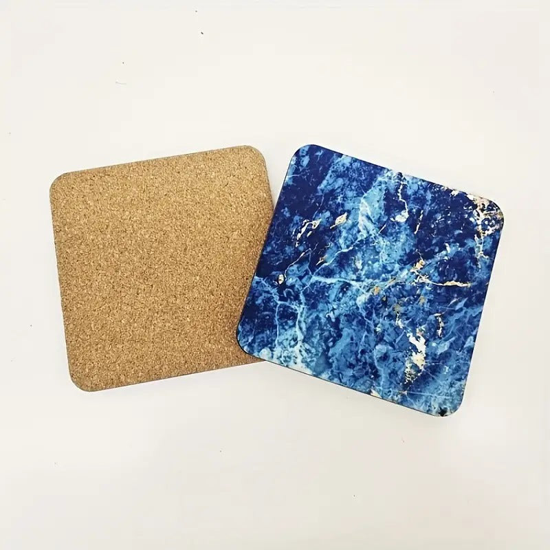 Sublimation Blanks Drink Coasters Cork Water Absorbent Coasters Set