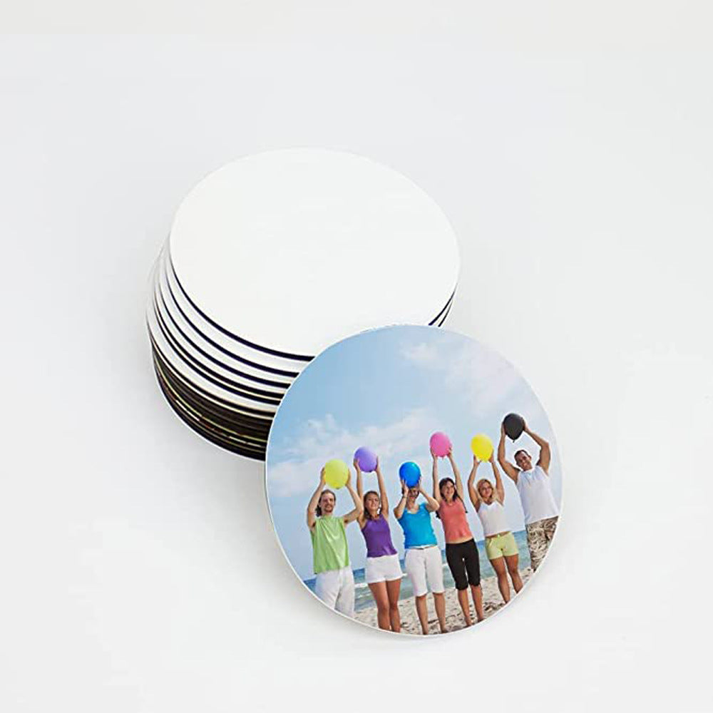 Sublimation Blanks Drink Coasters Cork Water Absorbent Coasters Set