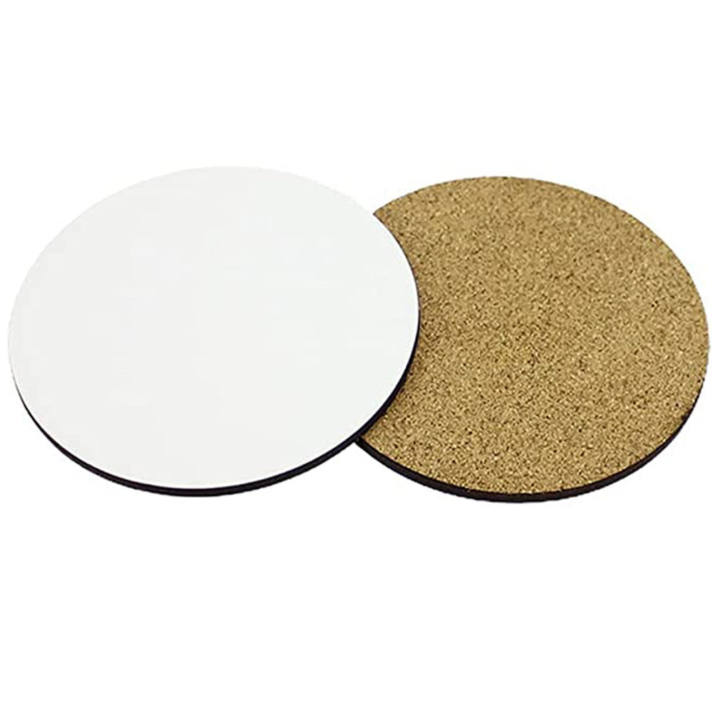 Sublimation Blanks Drink Coasters Cork Water Absorbent Coasters Set