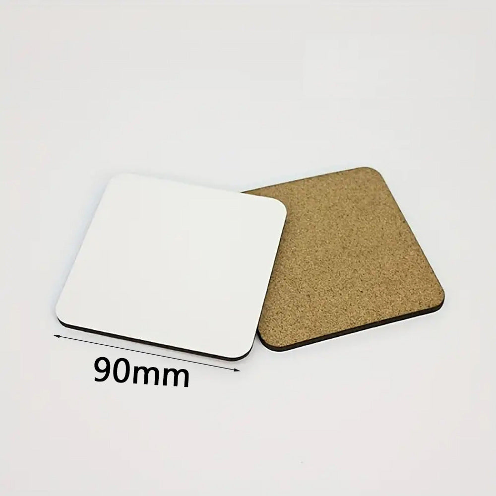 Sublimation Blanks Drink Coasters Cork Water Absorbent Coasters Set