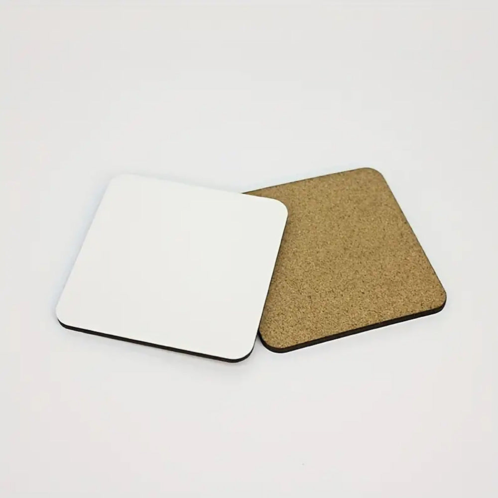 Sublimation Blanks Drink Coasters Cork Water Absorbent Coasters Set