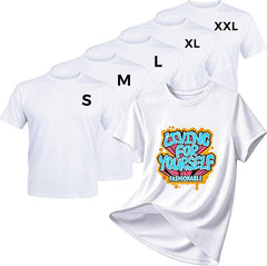 Quick Dry Sublimation Shirts Blanks Bulk 5 Pack Unisex S-2XL - White
