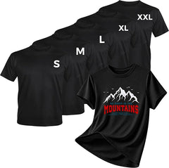 Quick Dry Sublimation Shirts Blanks Bulk 5 Pack Unisex S-2XL - Black