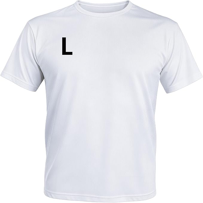 Quick Dry Sublimation Shirts Blanks Bulk 1 Pack Unisex L - White