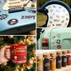 Transparent Sublimation Sticker Paper – 8.5×11 Glossy Waterproof Vinyl (20 Sheets)