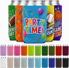 25 Pack Sublimation Beer Can Cooler Sleeves – 25 Colors Neoprene Blanks